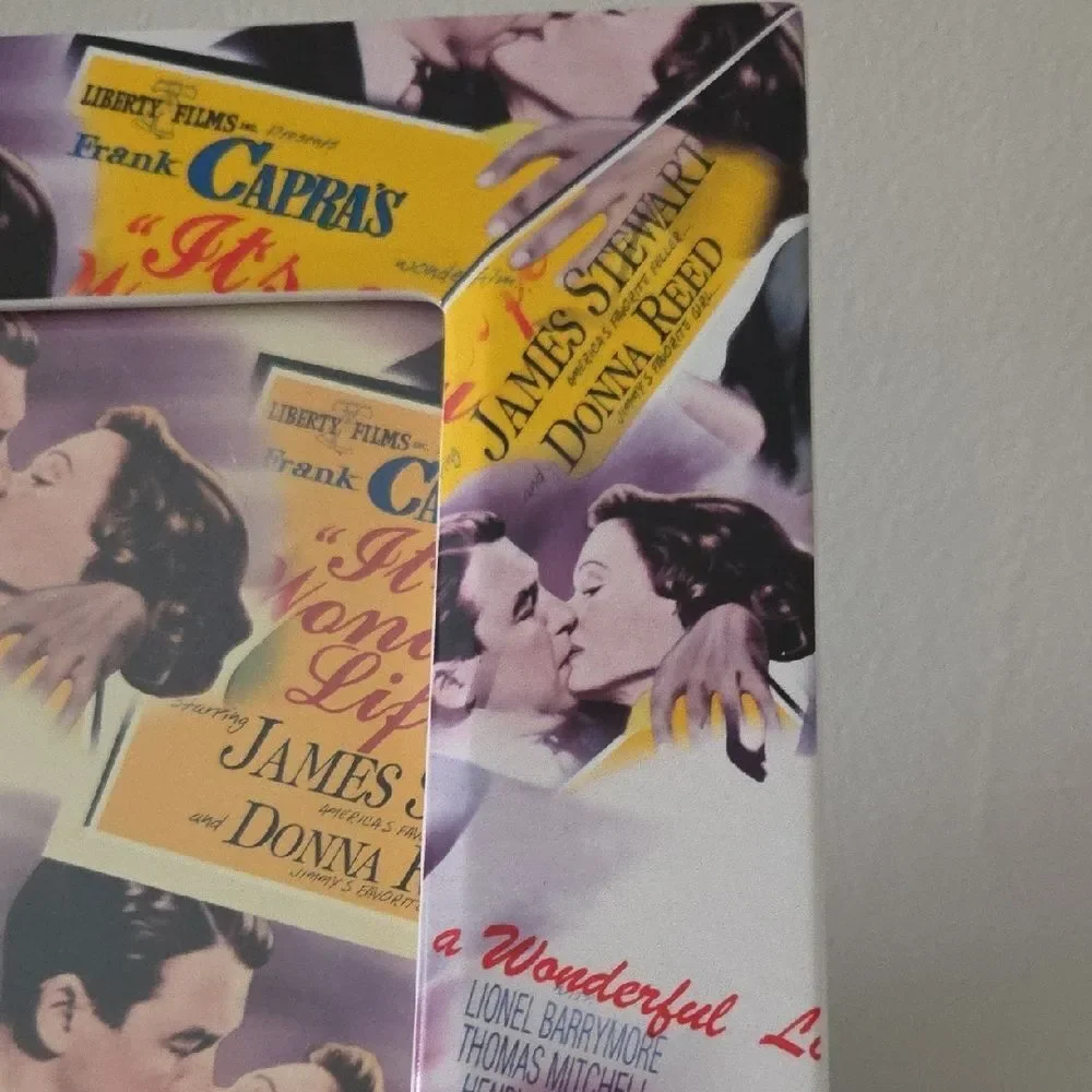 Vintage Romance Collage Picture Frame - Yellow & Purple
